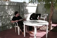 Sally Layd Gets Double Teamed By Two Lucky Guys
