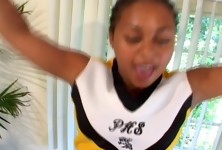 An Ebony Cheerleader Takes Dick