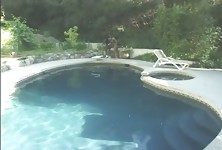 Three Dirty Sluts Fuck By the Pool