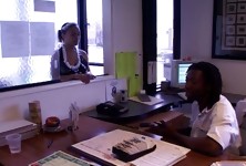 Ebony Maid Gives Full Service to Boss