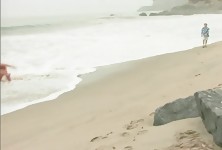 Joel Lawerence Hammers Lesie Rene's Pussy on a Sandy Beach