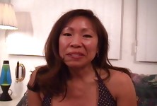 Older Asian Amateur in Very First Porno