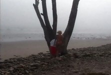 Tanned Beach Babe Sucking Dick on Shore