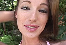 Hot Brunette Sucks Two Cocks for Fun