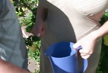 Redhead MILF Gets Frisky in Backyard