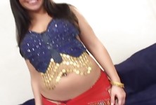 Curvy Indian Slut Enjoys Two Big Pricks