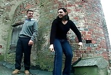 Amateur Rosanna Takes a Cumshot Outside